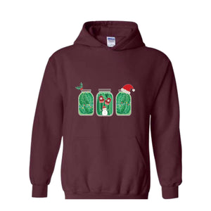 Pickles Christmas Sweatshirt, Pickles Sweatshirt, Pickle Lover Gift, Christmas Sweatshirt, Foodie Sweatshirt, Christmas Mom Sweatshirt