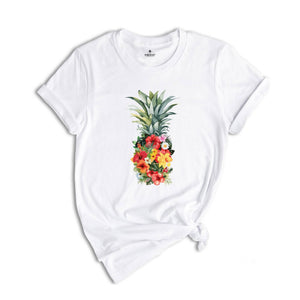 Pineapple Shirt, Watercolor Pineapple Shirt, Vacation Shirt, Flowers Pineapple Shirt, Summer Shirt, Fruit Shirt, Pineapple Lover Shirt