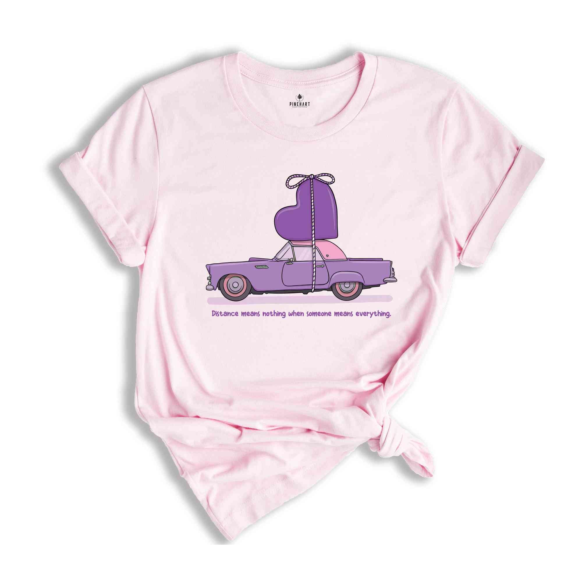 Pink Valentines Car Tee, Valentine T-Shirt, Valentines Boujee Tee, Valentines T-shirt, Couple Gift Valentines