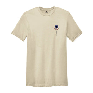 Pocket 4th of July Sunflower America Shirt, Patriotic Sunflower T-shirt, Red White And Blue, Brave Gift, American Party Tee