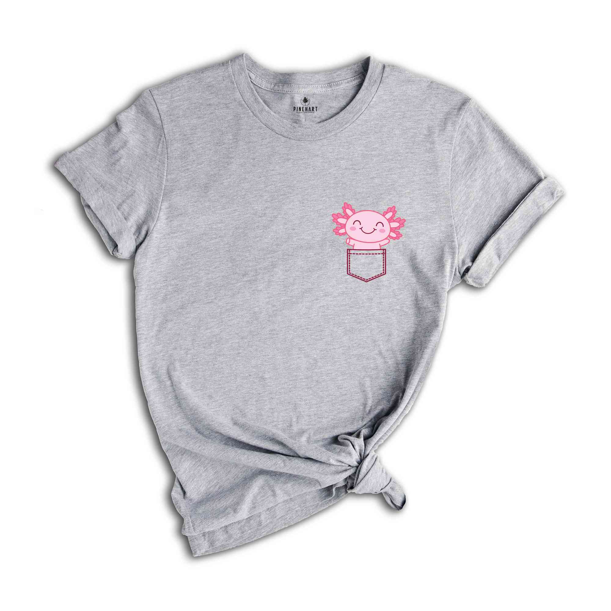 Pocket Axolotl Shirt, Axolotl Shirt, Axolotl Birthday Shirt, Axolotl Gift, Pocket Animal Shirt, Animal Lover Shirt, Cute Axolotl Shirt