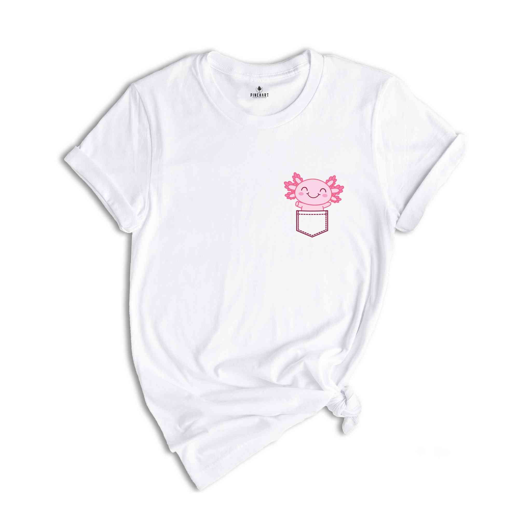 Pocket Axolotl Shirt, Axolotl Shirt, Axolotl Birthday Shirt, Axolotl Gift, Pocket Animal Shirt, Animal Lover Shirt, Cute Axolotl Shirt
