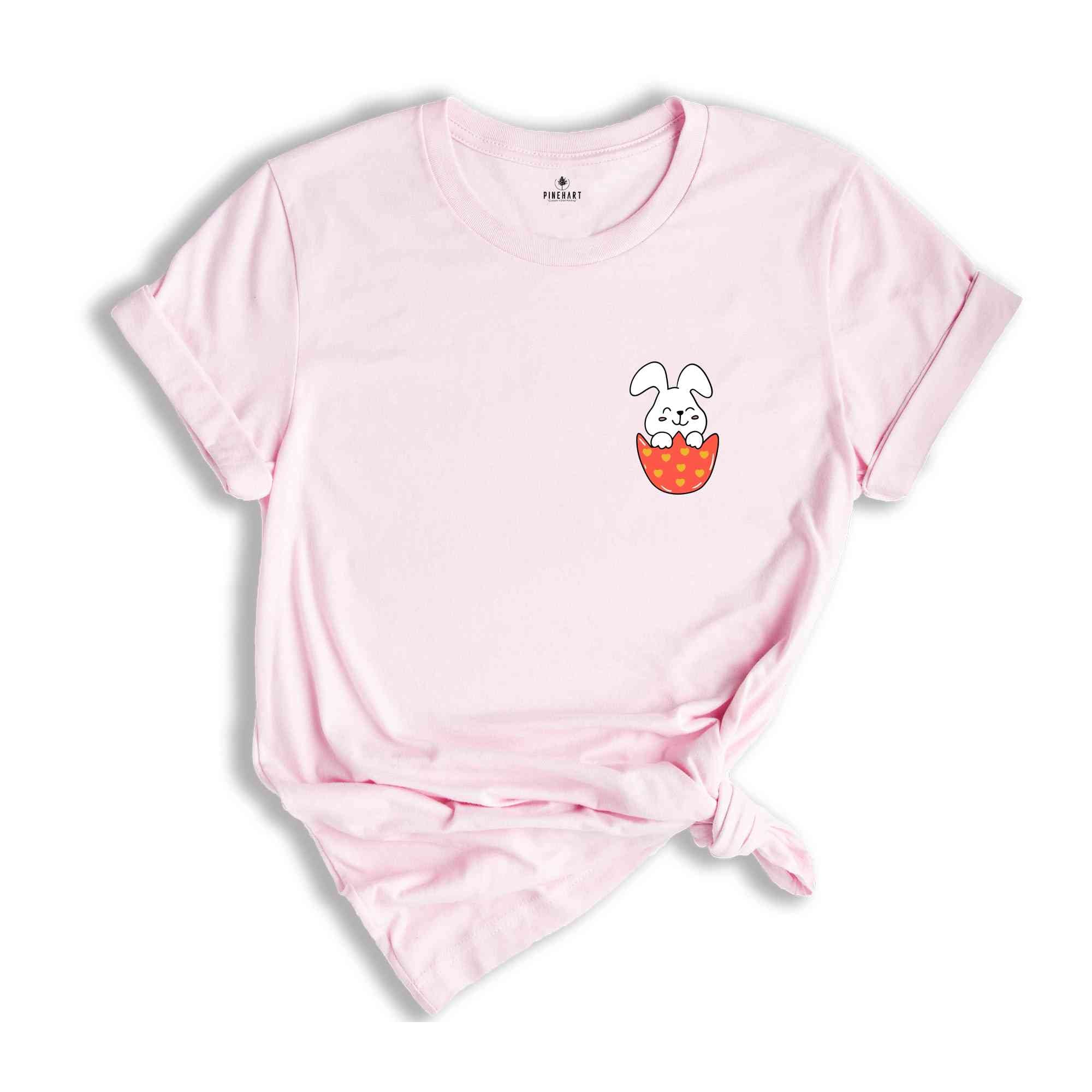 Pocket Bunny Shirt, Cute Bunny Shirt, Happy Easter Day, Easter Day Shirt, Easter Day Gift, Easter Egg Shirt, Easter Bunny Shirt
