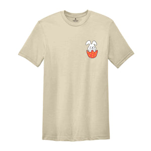 Pocket Bunny Shirt, Cute Bunny Shirt, Happy Easter Day, Easter Day Shirt, Easter Day Gift, Easter Egg Shirt, Easter Bunny Shirt