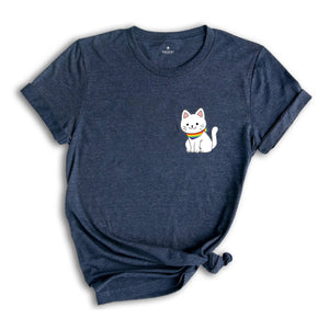 Pocket Pride Cat T-shirt, Trans Pride Shirt, Pride Ally Shirt, Funny Gay Shirt, Rainbow Colors Cat Shirts, Pride Outfit