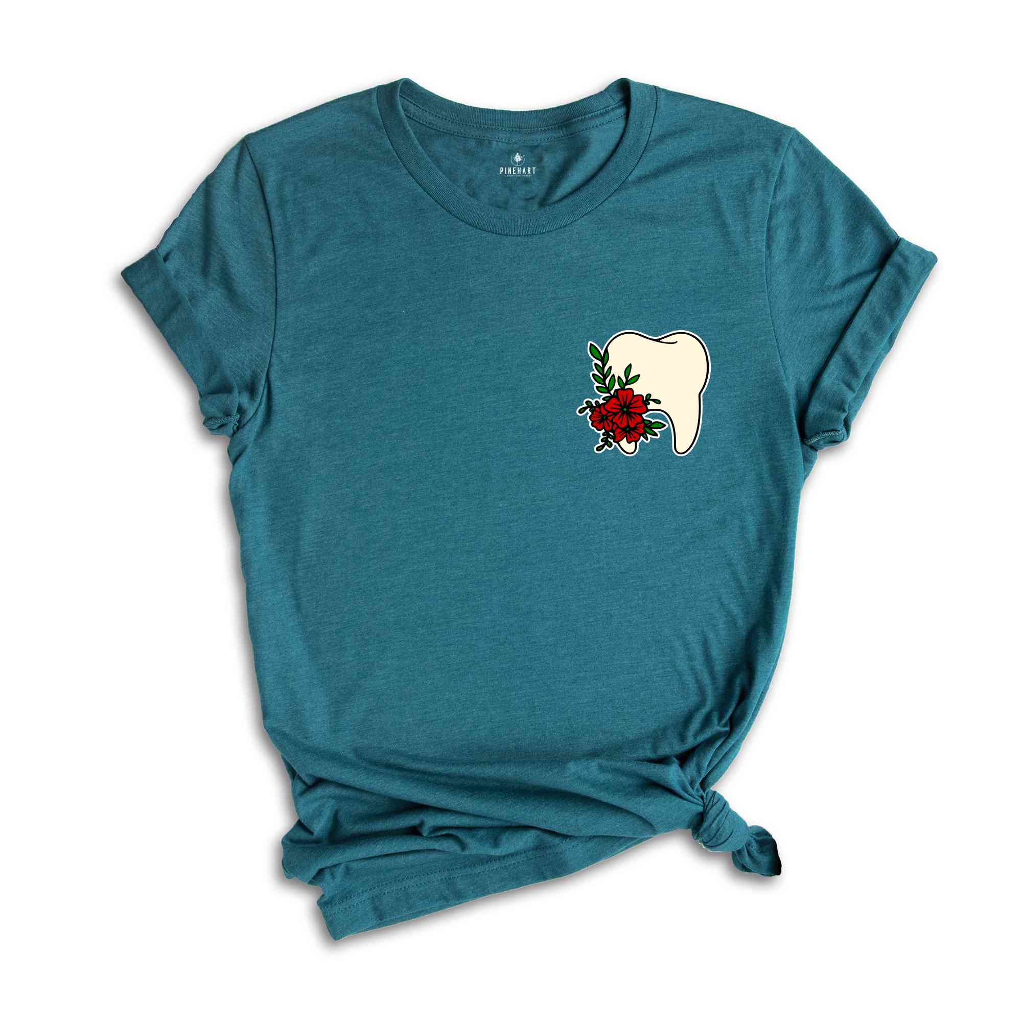 Pocket Size Floral Tooth Shirt, Tooth Fairy Shirt, Dental Assistant Shirt, Dental Shirt, Dental Office T-Shirt