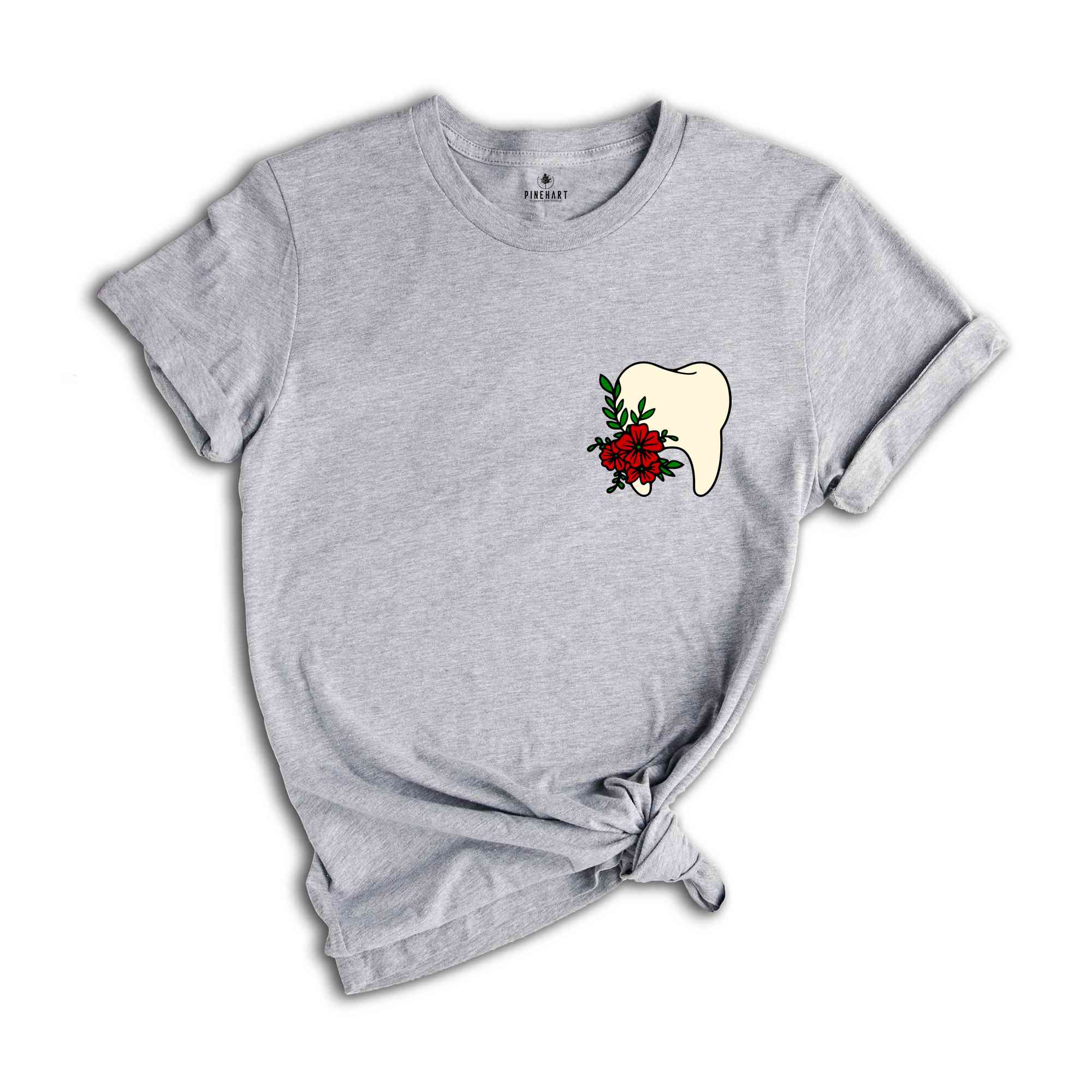 Pocket Size Floral Tooth Shirt, Tooth Fairy Shirt, Dental Assistant Shirt, Dental Shirt, Dental Office T-Shirt