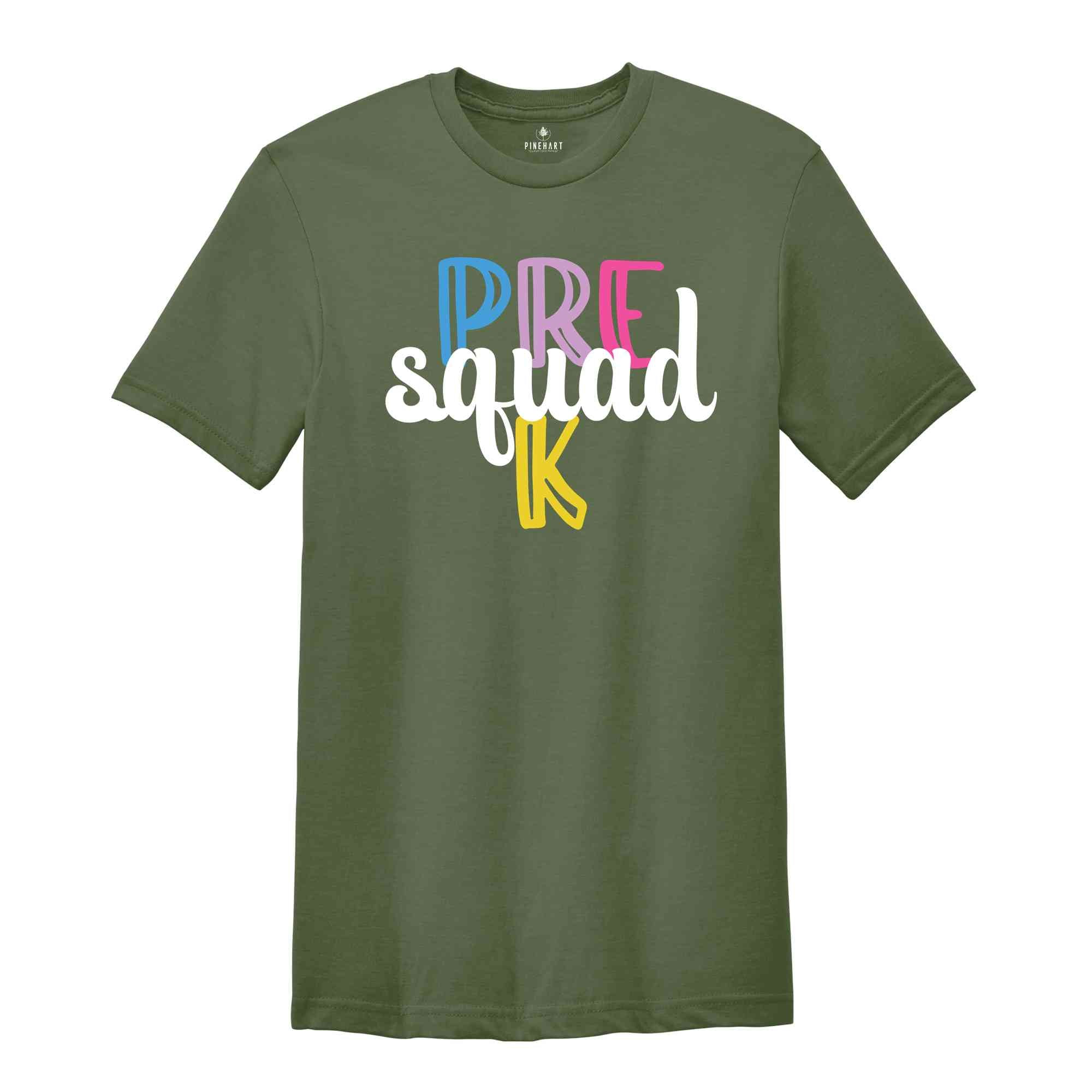 Pre K Squad Shirt, Teacher Shirt, Grade Squad Teacher Shirt, Squad Shirt, New Teacher Shirt, Grade Shirt, Back To School Shirtb