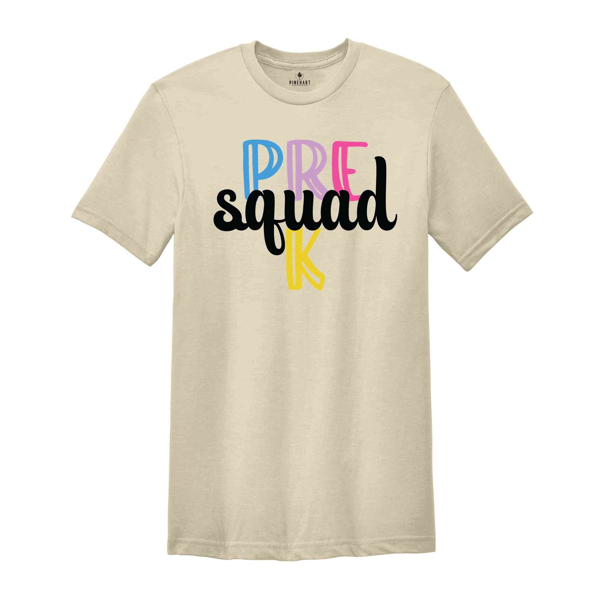 Pre K Squad Shirt, Teacher Shirt, Grade Squad Teacher Shirt, Squad Shirt, New Teacher Shirt, Grade Shirt, Back To School Shirtb