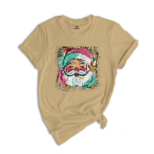 Preppy Santa Clause Shirt, Coquette Christmas Shirt, Glitter Santa Claus Shirt, Handwrite Shirt, Merry Christmas Shirt, Christmas Shirt