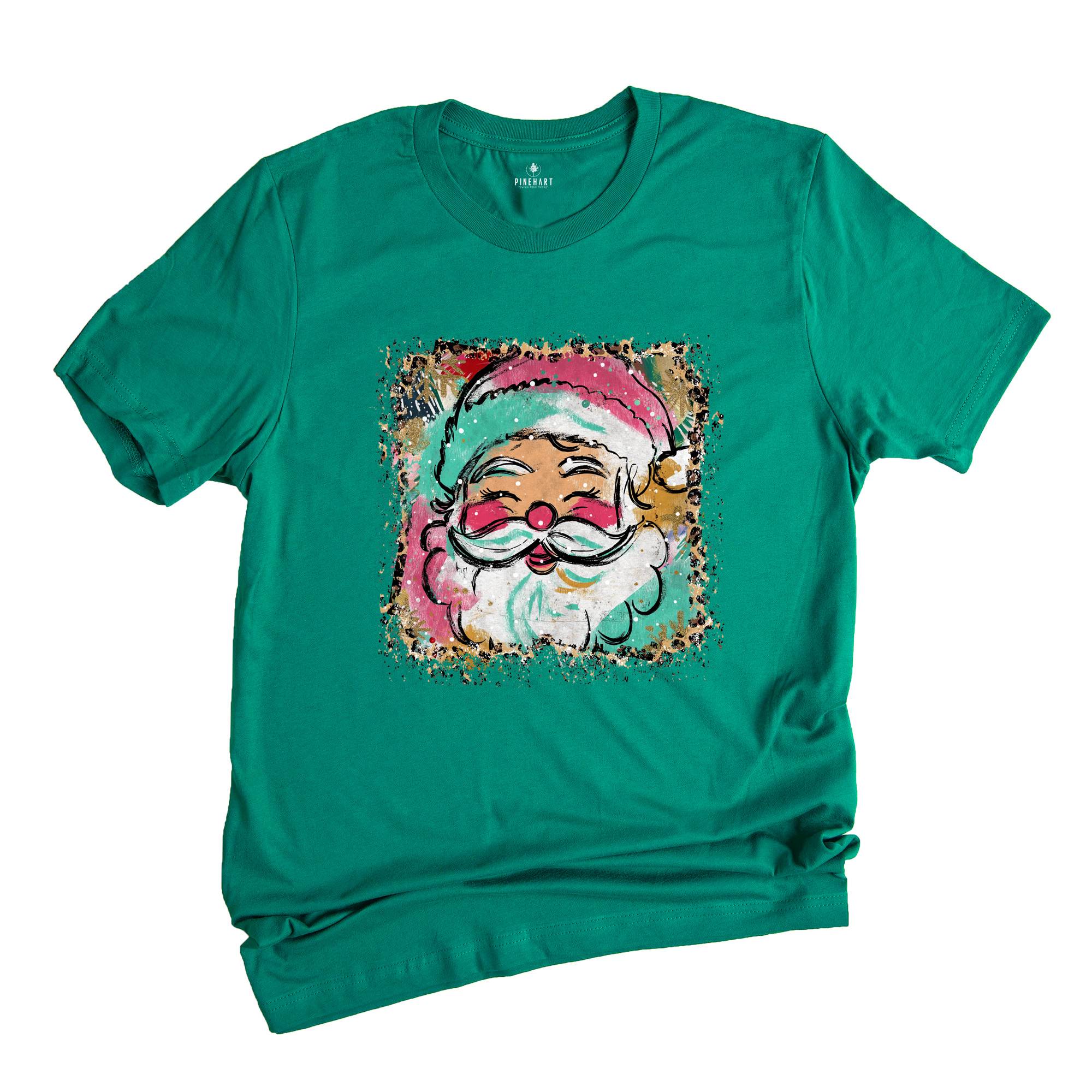 Preppy Santa Clause Shirt, Coquette Christmas Shirt, Glitter Santa Claus Shirt, Handwrite Shirt, Merry Christmas Shirt, Christmas Shirt