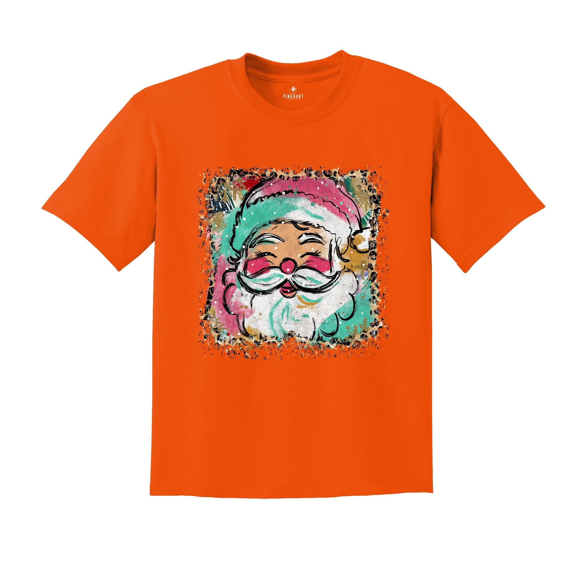 Preppy Santa Clause Shirt, Coquette Christmas Shirt, Glitter Santa Claus Shirt, Handwrite Shirt, Merry Christmas Shirt, Christmas Shirt