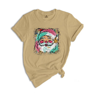 Preppy Santa Clause Shirt, Coquette Christmas Shirt, Glitter Santa Claus Shirt, Handwrite Shirt, Merry Christmas Shirt, Christmas Shirt
