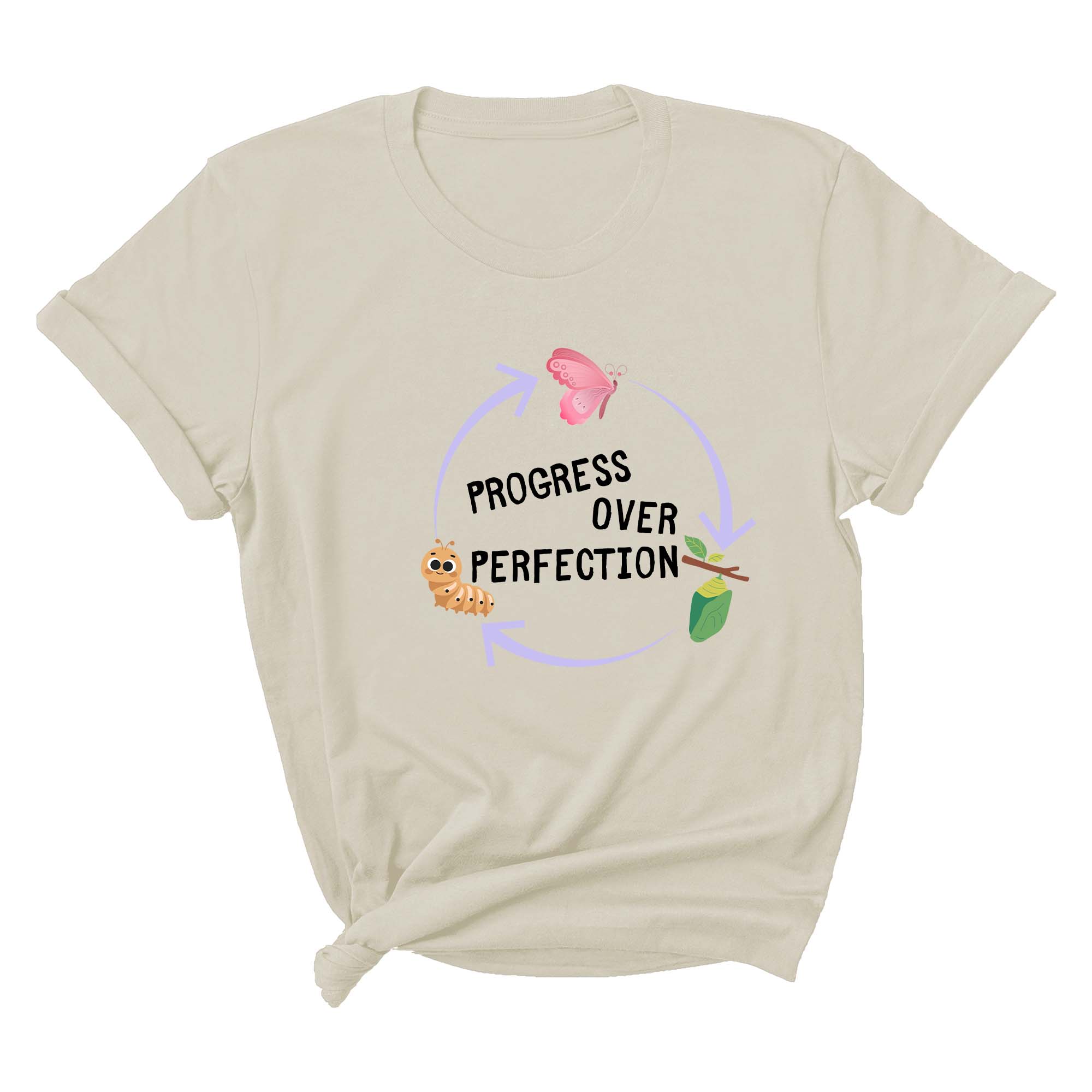 Progress Over Perfection Shirt, Inspirational Shirt, Butterflies Teacher Shirt, Gift For Teacher Shirt, Teacher Appreciation Shirt