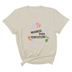 Progress Over Perfection Shirt, Inspirational Shirt, Butterflies Teacher Shirt, Gift For Teacher Shirt, Teacher Appreciation Shirt