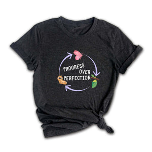 Progress Over Perfection Shirt, Inspirational Shirt, Butterflies Teacher Shirt, Gift For Teacher Shirt, Teacher Appreciation Shirt