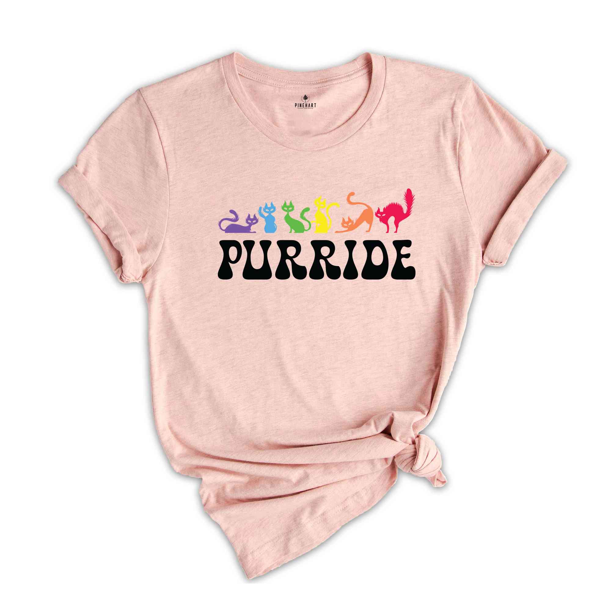 Purride Cat Shirt, LGBT Flag Shirt, Gay Pride Shirt, LGBTQ Shirt, Rainbow Pride Shirt, Cat Lover Gift, Rainbow Cat Shirt, Lesbian Gay Gift