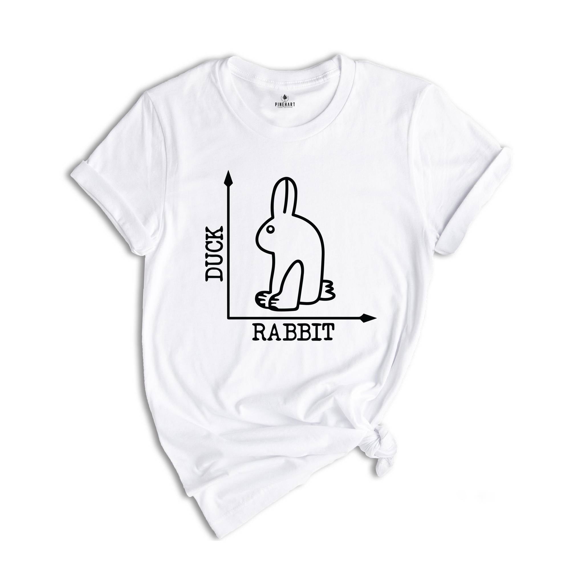 Rabbit Duck Shirt, Funny Rabbit Shirt, Animal Lover Shirt, Optical Art Shirt, Quirky Animal Shirt, Unique Rabbit Shirt, Rabbit Optical Tee