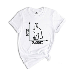 Rabbit Duck Shirt, Funny Rabbit Shirt, Animal Lover Shirt, Optical Art Shirt, Quirky Animal Shirt, Unique Rabbit Shirt, Rabbit Optical Tee