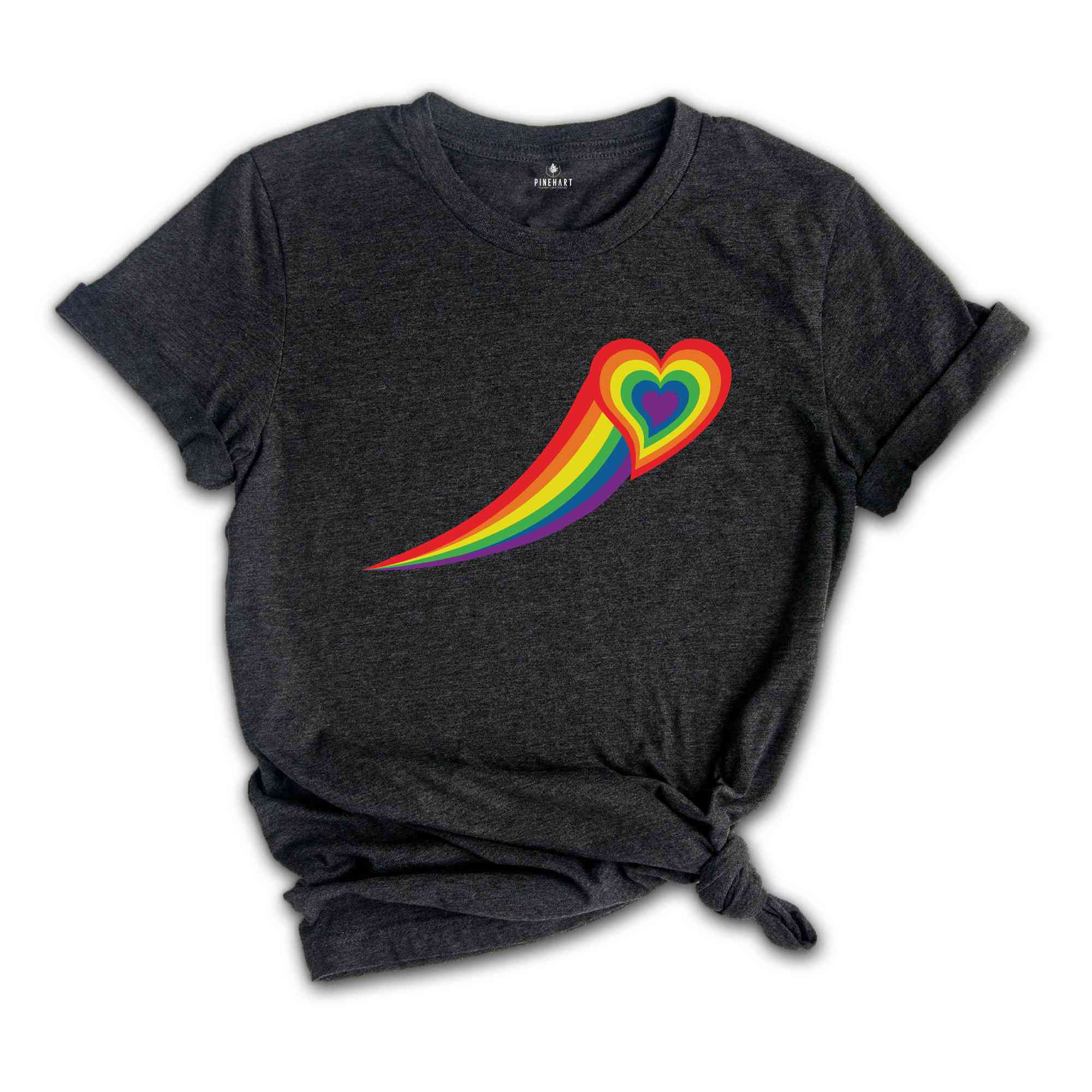 Rainbow Heart Shirt, Pride Heart Shirt, LGBT Shirt, LGBT Shirt Funny, Women Pride Tee, Gay Heart Shirt