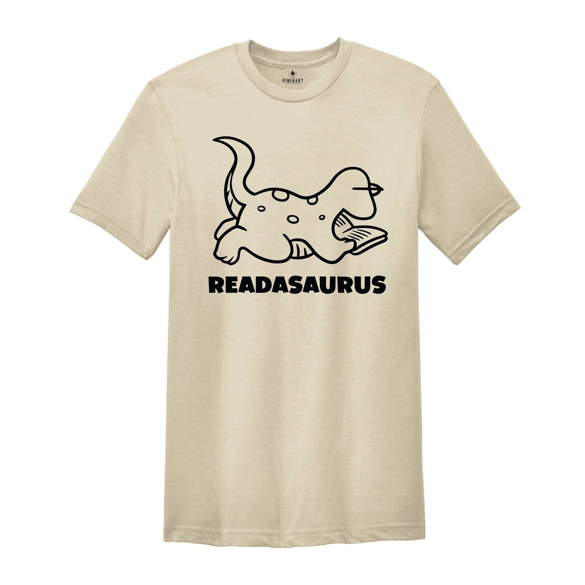 Readasaurus Shirt, Reading Book Shirt, Gift For Bookworms, Booksellers Gift, Gift For Teachers, Readers T-Shirt, Learn to Read Tee