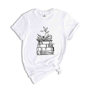 Reading Book Shirt, Books Shirt, Gifts for Bookworm, Cute Librarian Shirt, Books Lover Shirt, Wild Flower Shirt