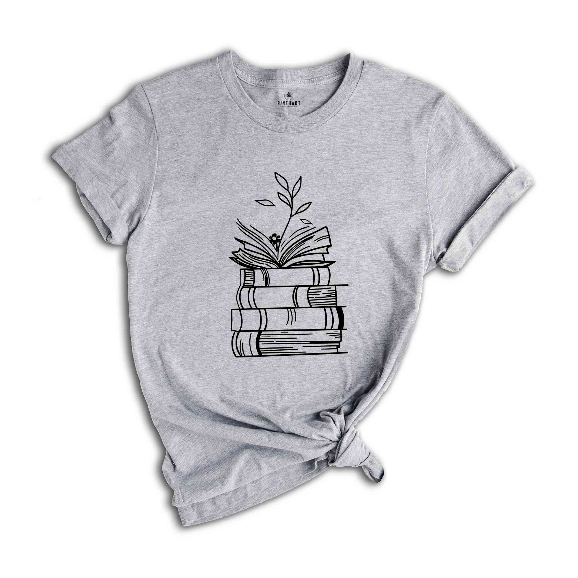 Reading Book Shirt, Books Shirt, Gifts for Bookworm, Cute Librarian Shirt, Books Lover Shirt, Wild Flower Shirt