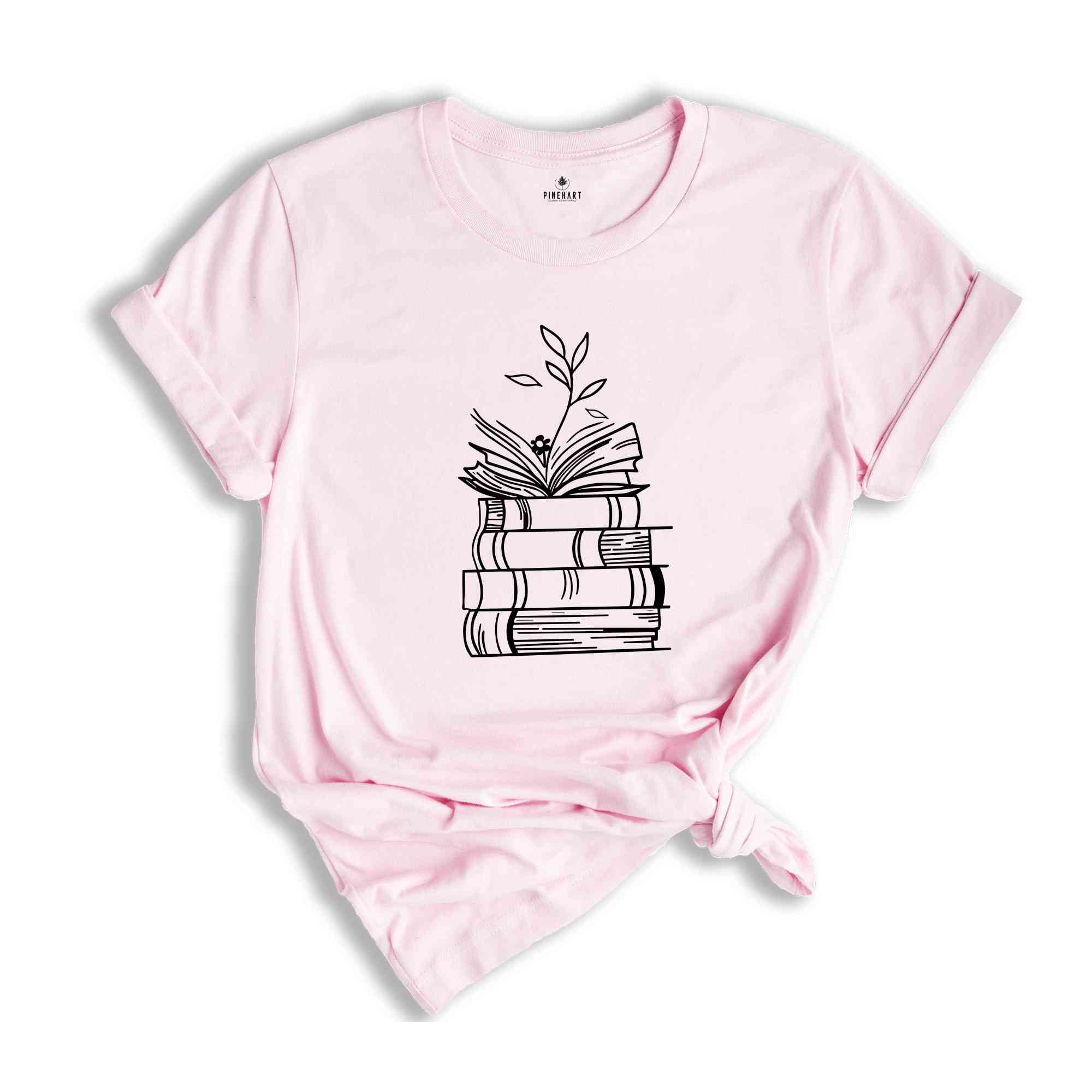 Reading Book Shirt, Books Shirt, Gifts for Bookworm, Cute Librarian Shirt, Books Lover Shirt, Wild Flower Shirt