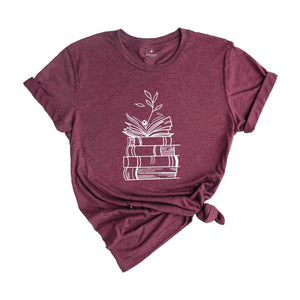 Reading Book Shirt, Books Shirt, Gifts for Bookworm, Cute Librarian Shirt, Books Lover Shirt, Wild Flower Shirt