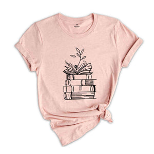 Reading Book Shirt, Books Shirt, Gifts for Bookworm, Cute Librarian Shirt, Books Lover Shirt, Wild Flower Shirt