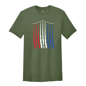 Red White Blue Air Force Flyover 4th July Shirt, Air Force Shirt, Airplane Show Shirt, Independence Day Shirt, , 4th Of July Shirt