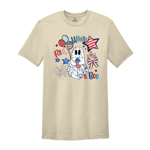 Red White Boo Shirt, Cute 4th Of July Shirt, 4th Of July Shirt, Independence Day Shirt, Patriotic Shirt, USA Shirt, America Shirt, Ghost Tee