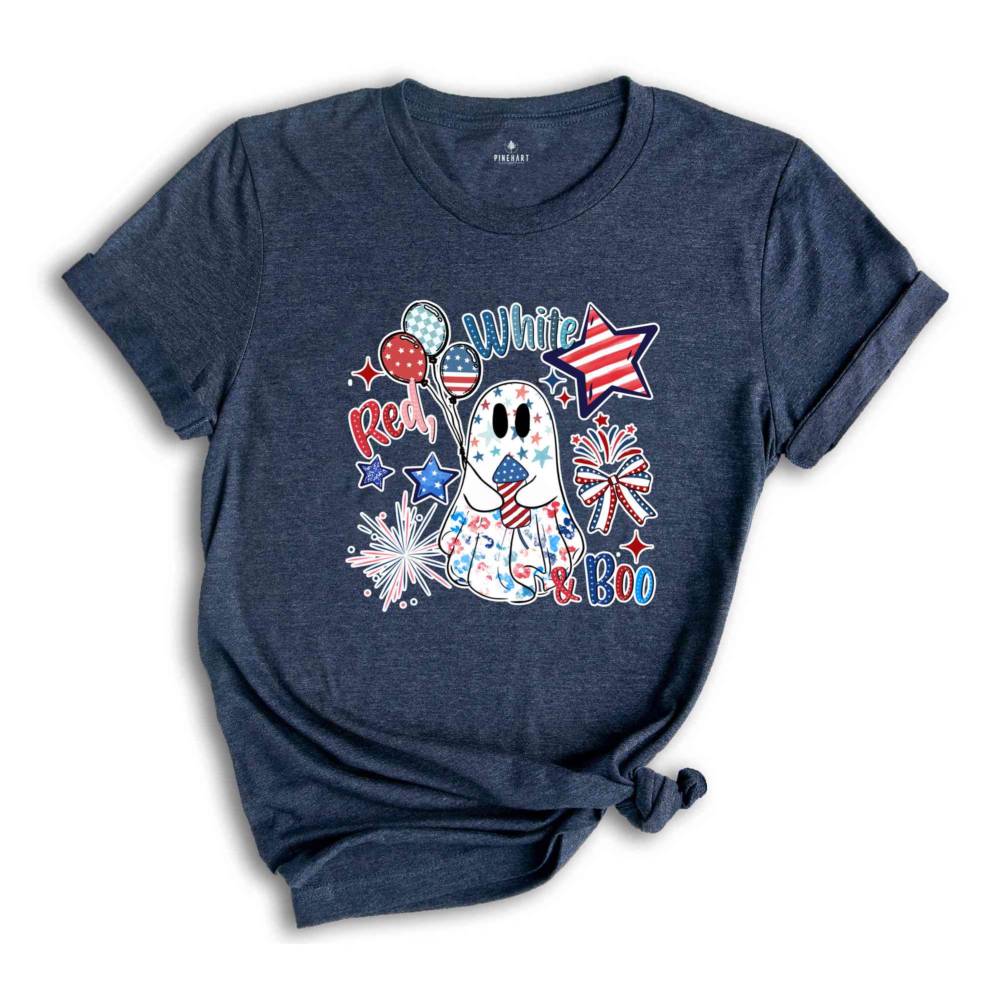 Red White Boo Shirt, Cute 4th Of July Shirt, 4th Of July Shirt, Independence Day Shirt, Patriotic Shirt, USA Shirt, America Shirt, Ghost Tee