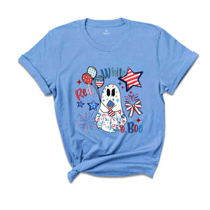 Red White Boo Shirt, Cute 4th Of July Shirt, 4th Of July Shirt, Independence Day Shirt, Patriotic Shirt, USA Shirt, America Shirt, Ghost Tee