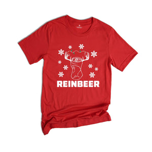 Reinbeer Shirt, Christmas Drinking T-Shirt, Beer Dad Costume, Drinking Club Tee, Drunkard Gift, Craft Beer Outfit