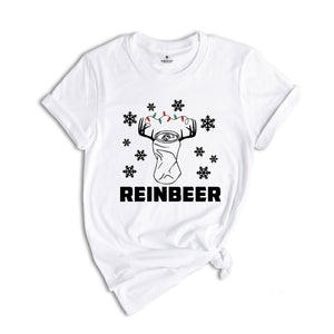 Reinbeer Shirt, Christmas Drinking T-Shirt, Beer Dad Costume, Drinking Club Tee, Drunkard Gift, Craft Beer Outfit