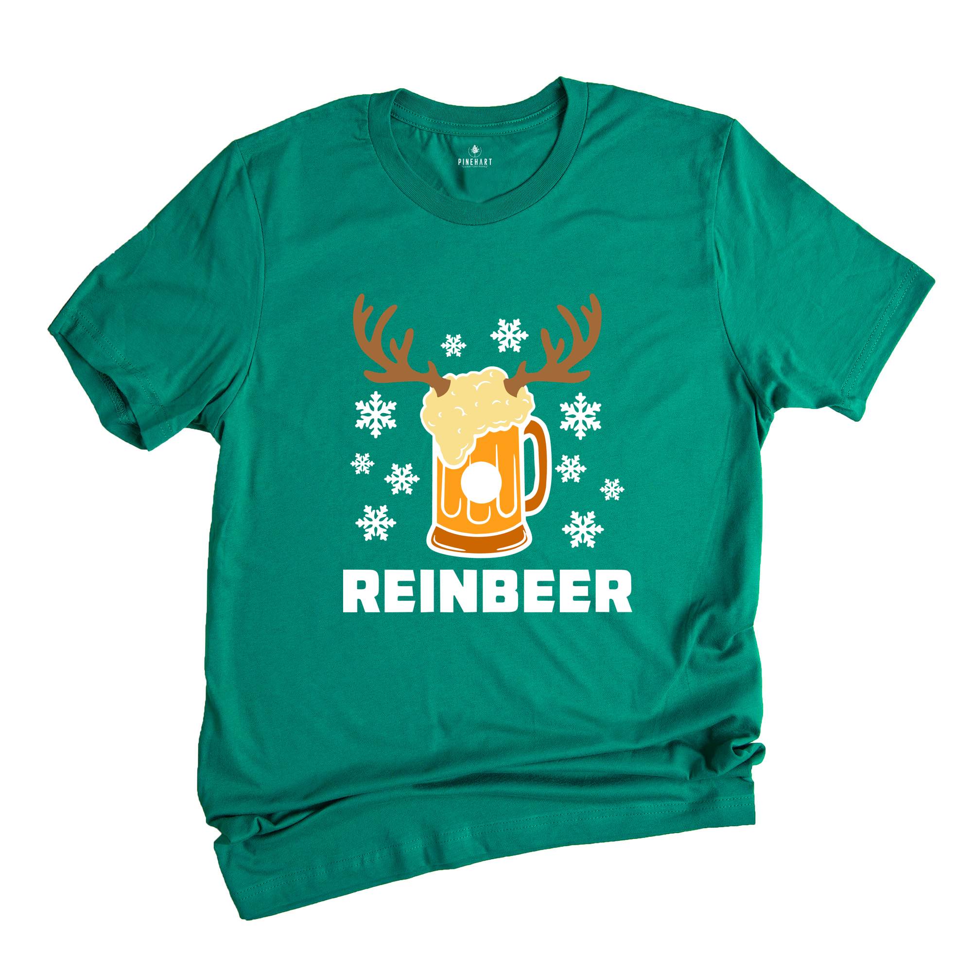 Reinbeer Shirt, Christmas Drinking T-shirt, Beer Dad Costume, Drinking Club Tee, Drunkard Gift, Craft Beer Outfit, Xmas Beer Shirt