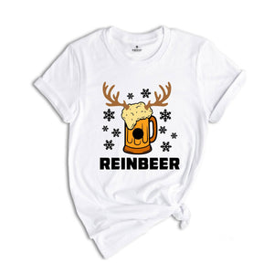 Reinbeer Shirt, Christmas Drinking T-shirt, Beer Dad Costume, Drinking Club Tee, Drunkard Gift, Craft Beer Outfit, Xmas Beer Shirt
