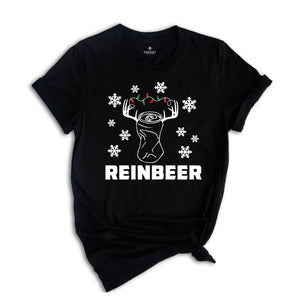 Reinbeer Shirt, Christmas Drinking T-Shirt, Beer Dad Costume, Drinking Club Tee, Drunkard Gift, Craft Beer Outfit