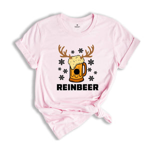 Reinbeer Shirt, Christmas Drinking T-shirt, Beer Dad Costume, Drinking Club Tee, Drunkard Gift, Craft Beer Outfit, Xmas Beer Shirt
