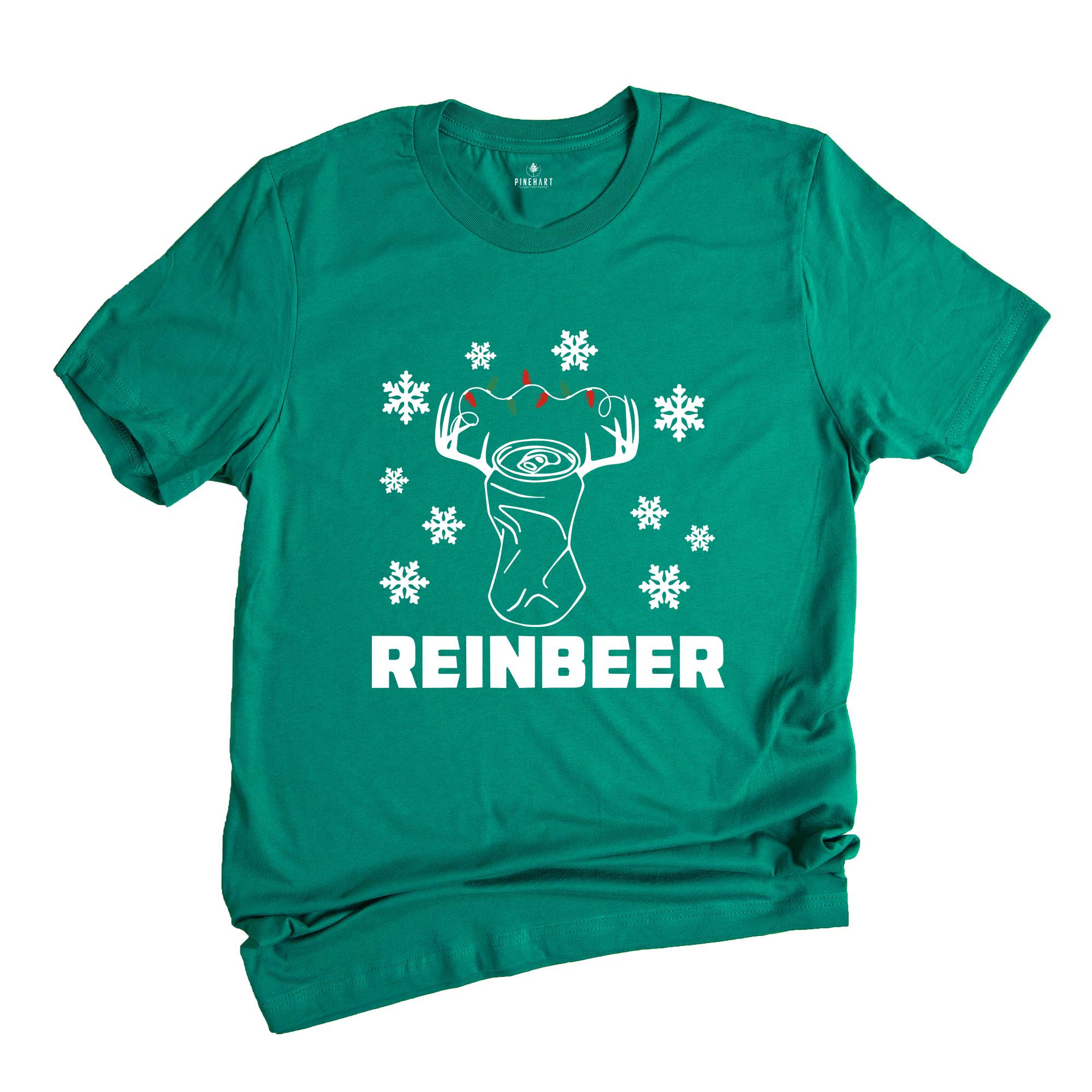 Reinbeer Shirt, Christmas Drinking T-Shirt, Beer Dad Costume, Drinking Club Tee, Drunkard Gift, Craft Beer Outfit