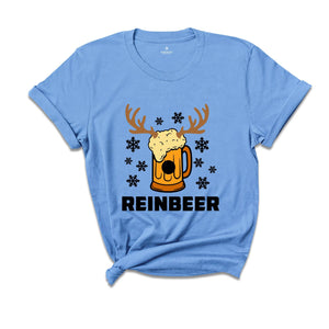 Reinbeer Shirt, Christmas Drinking T-shirt, Beer Dad Costume, Drinking Club Tee, Drunkard Gift, Craft Beer Outfit, Xmas Beer Shirt