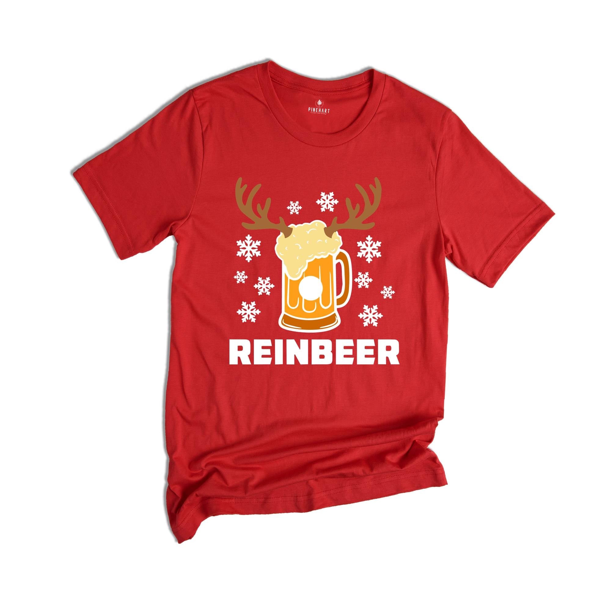 Reinbeer Shirt, Christmas Drinking T-shirt, Beer Dad Costume, Drinking Club Tee, Drunkard Gift, Craft Beer Outfit, Xmas Beer Shirt