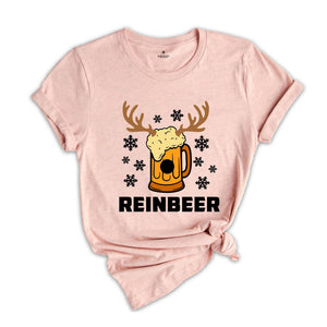Reinbeer Shirt, Christmas Drinking T-shirt, Beer Dad Costume, Drinking Club Tee, Drunkard Gift, Craft Beer Outfit, Xmas Beer Shirt