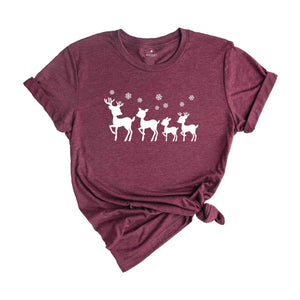 Reindeer Christmas Shirt, Reindeer Family Shirt, Peeping Reindeer Shirt, Merry Christmas Shirt, Christmas Family Shirt, Xmas Shirt