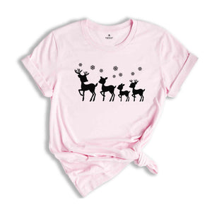 Reindeer Christmas Shirt, Reindeer Family Shirt, Peeping Reindeer Shirt, Merry Christmas Shirt, Christmas Family Shirt, Xmas Shirt