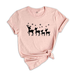 Reindeer Christmas Shirt, Reindeer Family Shirt, Peeping Reindeer Shirt, Merry Christmas Shirt, Christmas Family Shirt, Xmas Shirt