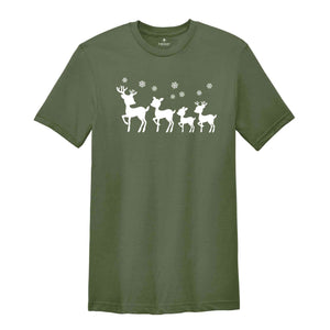 Reindeer Christmas Shirt, Reindeer Family Shirt, Peeping Reindeer Shirt, Merry Christmas Shirt, Christmas Family Shirt, Xmas Shirt
