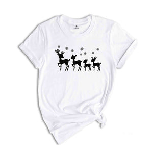 Reindeer Christmas Shirt, Reindeer Family Shirt, Peeping Reindeer Shirt, Merry Christmas Shirt, Christmas Family Shirt, Xmas Shirt