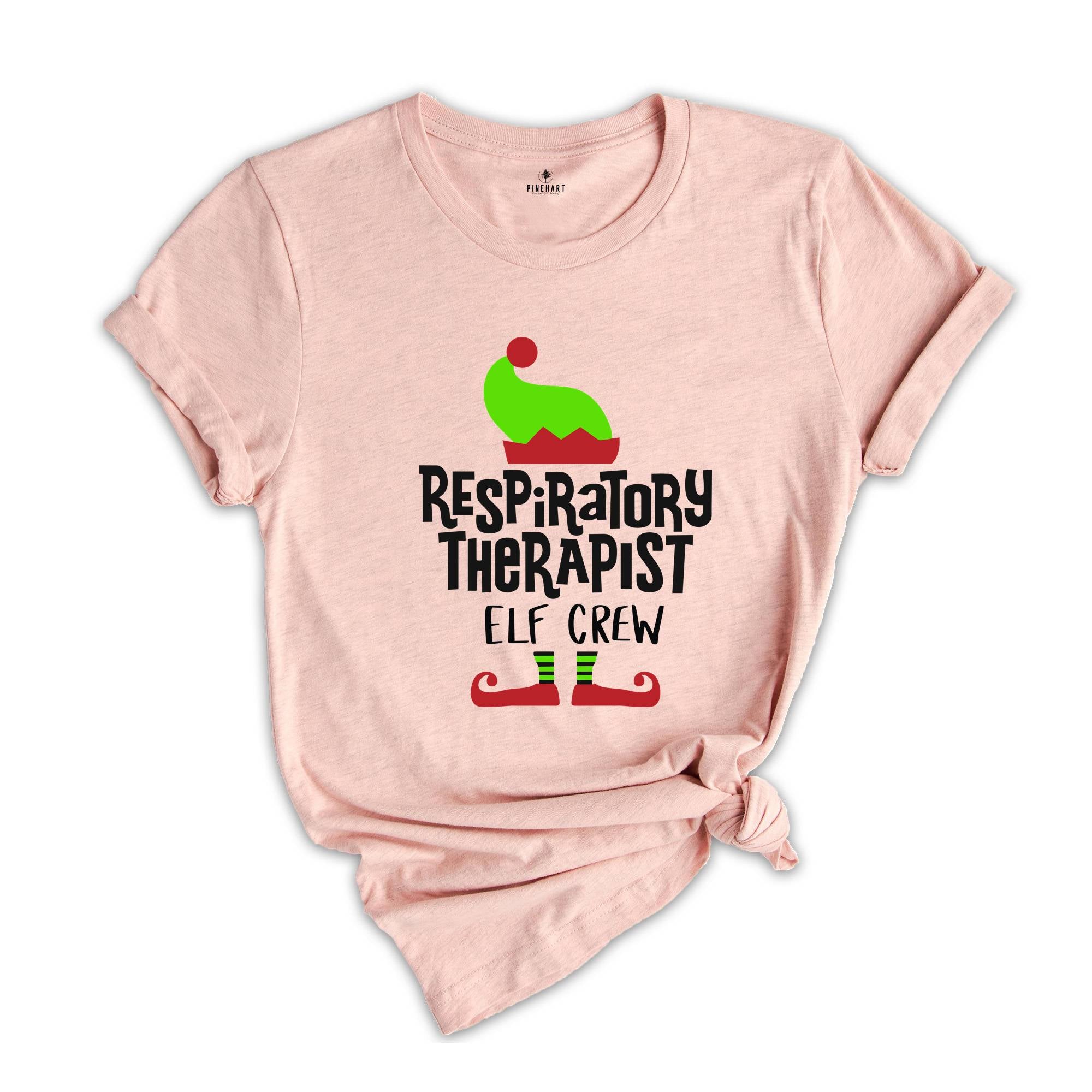 Respiratory Therapist Elf Crew T-Shirt, Matching Christmas Tee, Respiratory Therapist Squad T-Shirt, Christmas Shirt